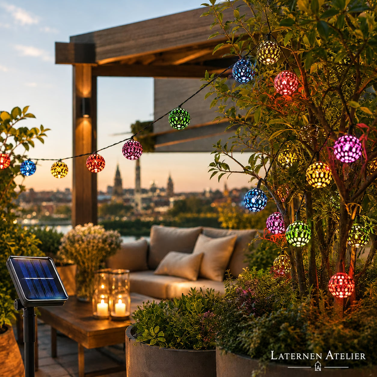 Lampion Lichterkette Outdoor